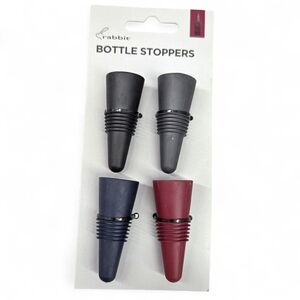 Rabbit Multi-Color Bottle Stoppers Set NEW IN PKG